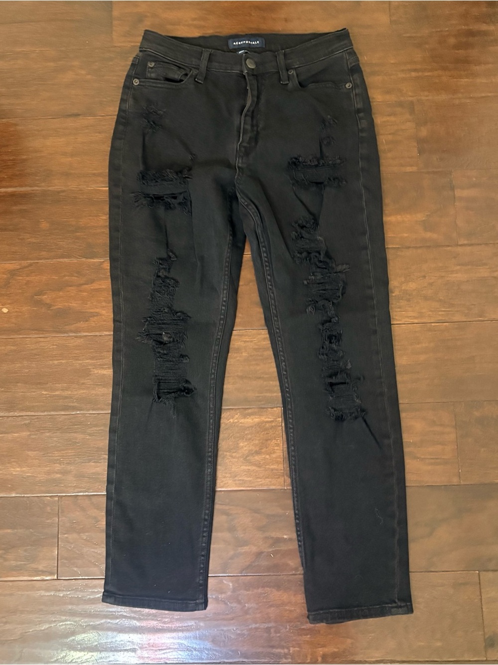 Aeropostale Black Mom Jeans size 2R